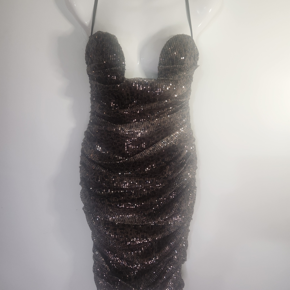 Elegant Strapless Sequin‎ Alieva Dress Size XS. NWT